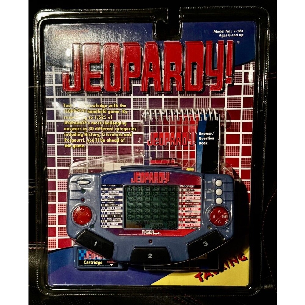 Vintage 1995 Jeopardy Tiger Electronics Handheld Electronic LCD Game NEW SEALED